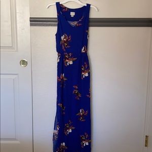 Blue floral maxi dress